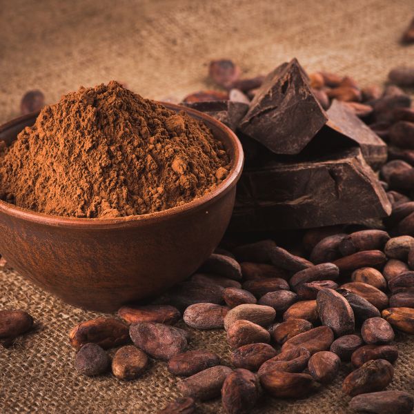 Cocoa promotes satiety while enhancing mood. Supports metabolic and brain function.
