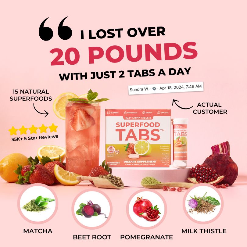 Superfood Tabs - 15 Superfoods In A Tasty, Fizzy Drink - Superfoods Company